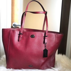 Coach Crossgrain Turnlock Tote Bag